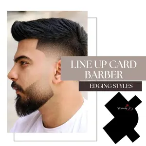 Hairline Enhancement Card Beard Line Up Shaping Tool Lineup Guide Perfect for Styling and Edging Shape Up Tool For Hairline Barber Multi-Use Hairline Fill In Design Card, Large Haircare Heatless Color Durable Hair Dye Hair Dye