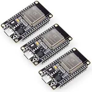 ELEGOO 3PCS ESP-32 Development Board USB-C, 2.4GHz Dual Mode WiFi+Bluetooth 4.2 Dual Core Microcontroller Support AP/STA/AP+STA, CP2102 Chip