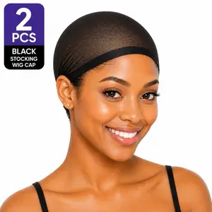 2PCS Stretch Wig Cap Ultra Thin Stocking Caps for Wigs Braids & Hair Protection Secure Fit & Comfortable outdoorfun