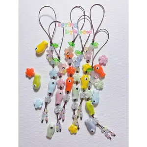 Handmade Flower & Fish Keychain – Cute Ocean Floral Charm