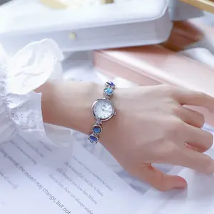 Women's Luxury Watch Brand Jewelry Bracelet Watch Fashionable Girls Elegant Waterproof Quartz Watch with Four-Leaf Clover Design Perfect Gift for 2026