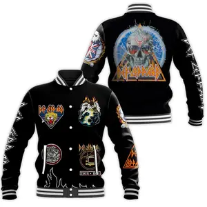 Leppard Hysteria World Tour 1988 Baseball Jacket, Baseball Uniform Jacket, Baseball Varsity Jacket, Sporty Streetwear Look, Everyday Casual Jacket