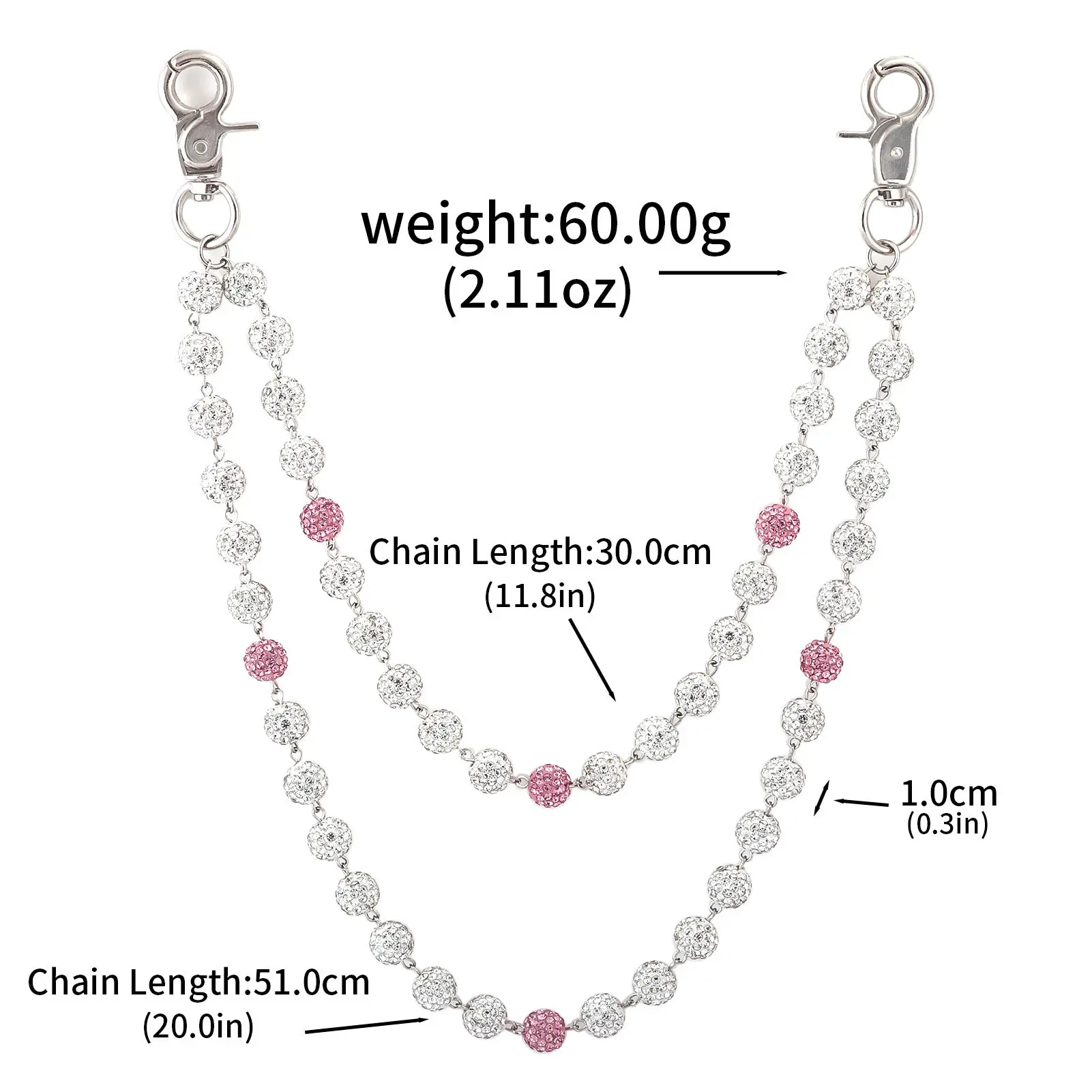 Pink and white diamonds