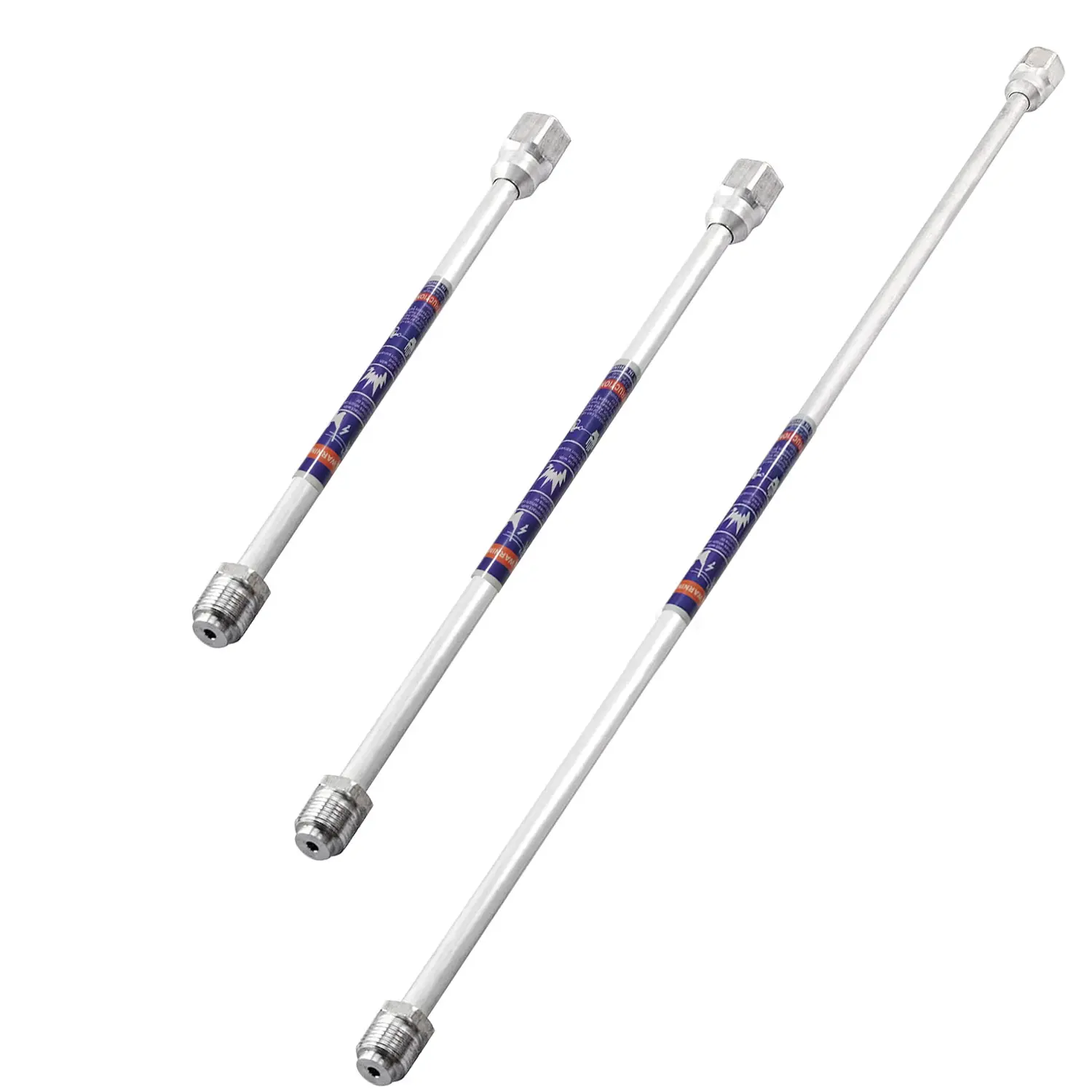 3 Pack Airless Sprayer Gun Tip Extension with Red Guard, Airless Paint Spray Extension Pole Rod (20CM / 30CM / 50CM)（7.8inch / 11.8inch / 19.7inch） Paint Spraying Tool Paint Sprayer Accessories