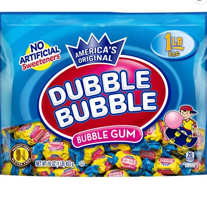 Dubble Bubble Twist Gum, Individually Wrapped, Peanut-Free, Gluten-Free, 16 Oz Chewing Gum for On-the-Go Snacking