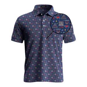 [Polo Shirt 2026] Bulldog Patriotic Polo Shirt for Men – American History Golf Polo, Colonial Pattern Casual Shirt