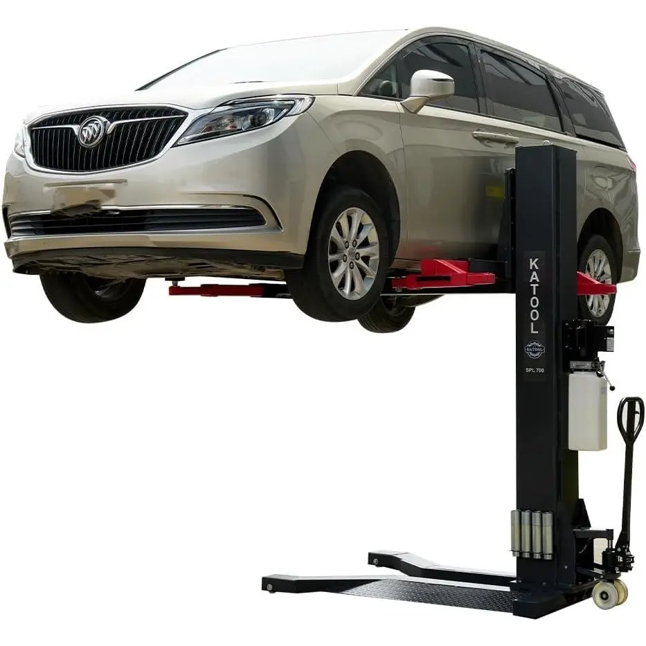 SPL700 7000lbs Single Post Lift 110v Hydraulic Portable Lift Single Column Automotive Lift