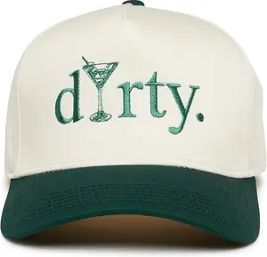 Dirty Martini Funny Embroidered Hat, Sarcastic Drinking Embroidery Cap, Two-tone Trucker Hat, Vintage Summer Dad Hat, Hat Gift Ideas