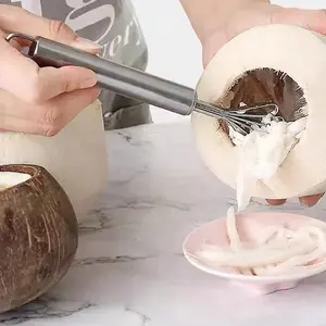 1pc Stainless Steel Coconut Meat Scraper Fish Scaler Remover For Kitchen Accessories
