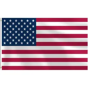 [New Deal] American Flags for Outside 3x5 FT Heavy Duty USA Flag Double Stitched Vivid Color Fade Proof Outdoor American Flag Decor With Brass Grommets(America)