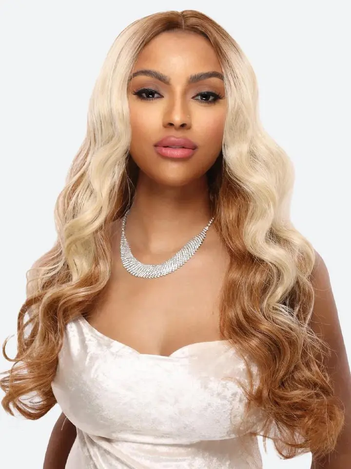 Hair Republic Tru Wig HD Lace Front LHD 5207 with HD Transparent Lace Front Ear to Ear Deep i-Part Pre-plucked Hairline Natural Baby Hairs Premium Heat Resistant Fibers