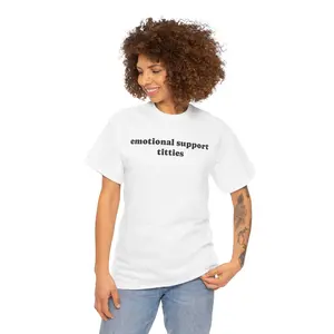 emotional support titties tee | viral graphic shirt
