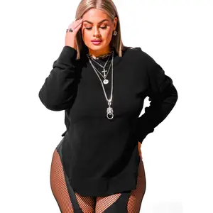 FEEL GOOD SIDE SLIT SWEATSHIRT