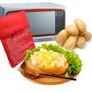 2 Pack New Potato Microwave Cooker Bags 4 Minutes Fast Quick Reusable Washable Does not apply