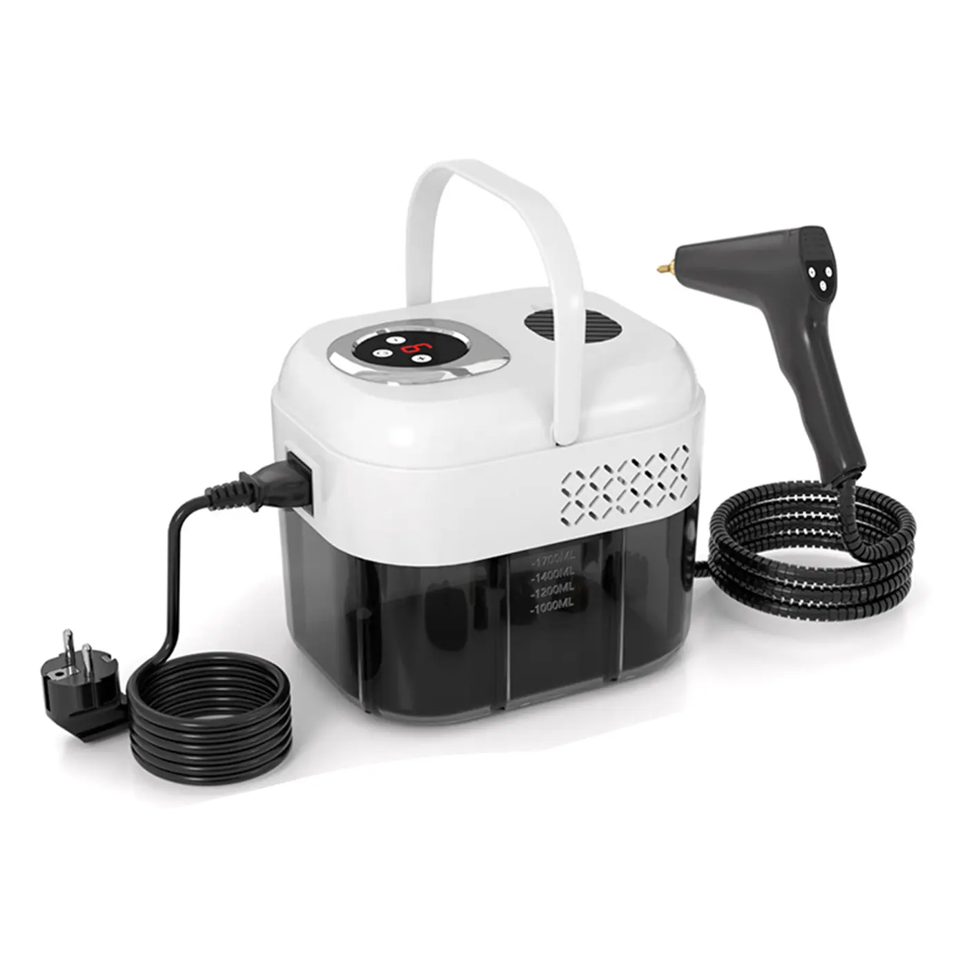 Portable Steam Cleaner, Handheld Steam deep Cleaning Machine  Tank, 6-Level Control and Steam Gun for Kitchen Grease, Bathroom, Tile, Grout, Range Hood and Home