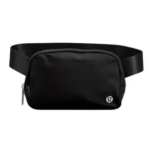 Lululemon Everywhere 1L Nylon Waist Pack with Zipper Closure for Women in Black