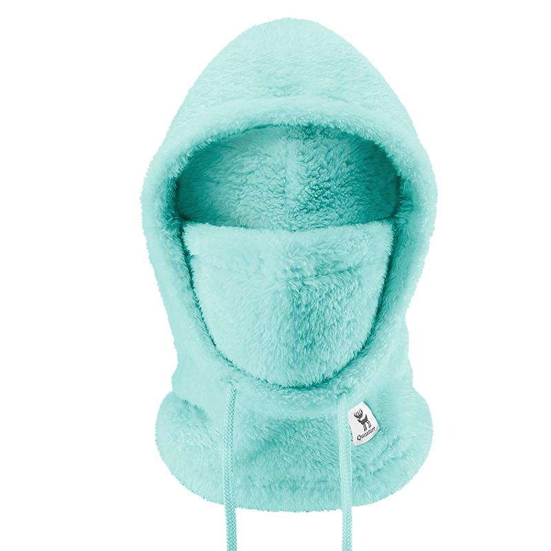 Qunature Ski Mask with Adjustable Ventilation and Detachable Liner for Winter Sports Fitted Hat with Soft Fluffy Fabric and Versatile Design