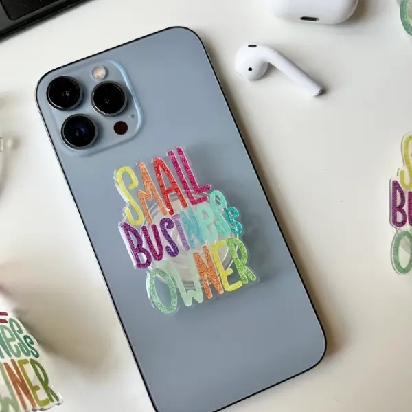 Mandala Phone Grip Stand | Small Business Owner Support | Cute Aesthetic Pop Socket for iPhone Samsung Smartphone