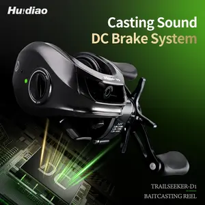 HUIDIAO TRAILSEEKER DC Baitcasting Reel Digital Control Braking System Lightweight 155g/5.47oz Low Profile Casting Reel 5+1 Double Shielded Bearings Intelligent Anti-Backlash Fishing Reel for Finesse Fishing