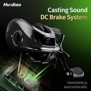 HUIDIAO TRAILSEEKER DC Baitcasting Reel Digital Control Braking System Lightweight 155g/5.47oz Low Profile Casting Reel 5+1 Double Shielded Bearings Intelligent Anti-Backlash Fishing Reel for Finesse Fishing Fishing Gear Fishing Equipment
