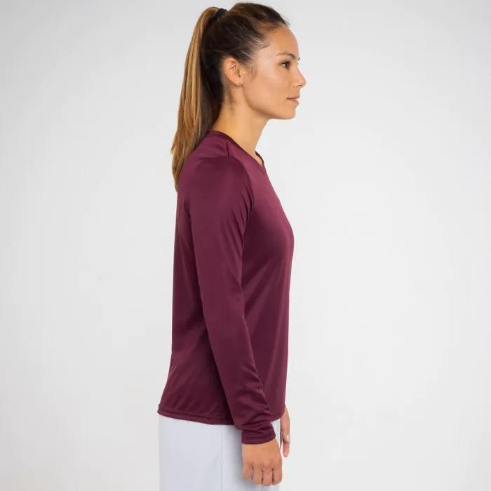 A4 Women's Long-Sleeve Cooling Performance Crew - Breathable Athletic Top for Gym & Outdoor Wear with Moisture Wicking & UPF 44 Sun Protection