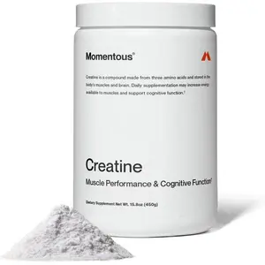 Momentous Creatine Monohydrate Powder – Creapure Formula, 5g per Serving, 90 Servings, Supports Strength, Lean Muscle & Recovery, NSF Certified for Sport