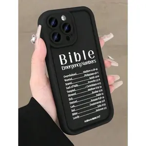 Bible Emergency Numbers Christian Phone Case Suitable For IPhone17/IPhone17 Air/IPhone17 Pro/IPhone17 Pro Max/16 Pro Max/15 Pro Max/14 Pro Max/13 Pro Max/12 Pro Max