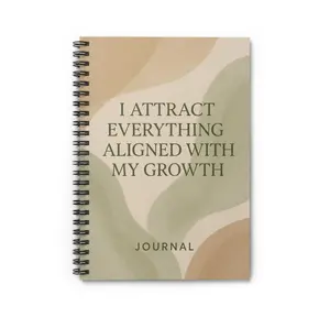 Daily Growth Mindset Journal – I Attract Everything Aligned With My Growth – Inspirational Affirmation Notebook for Self-Reflection, Goal Setting & Manifestation