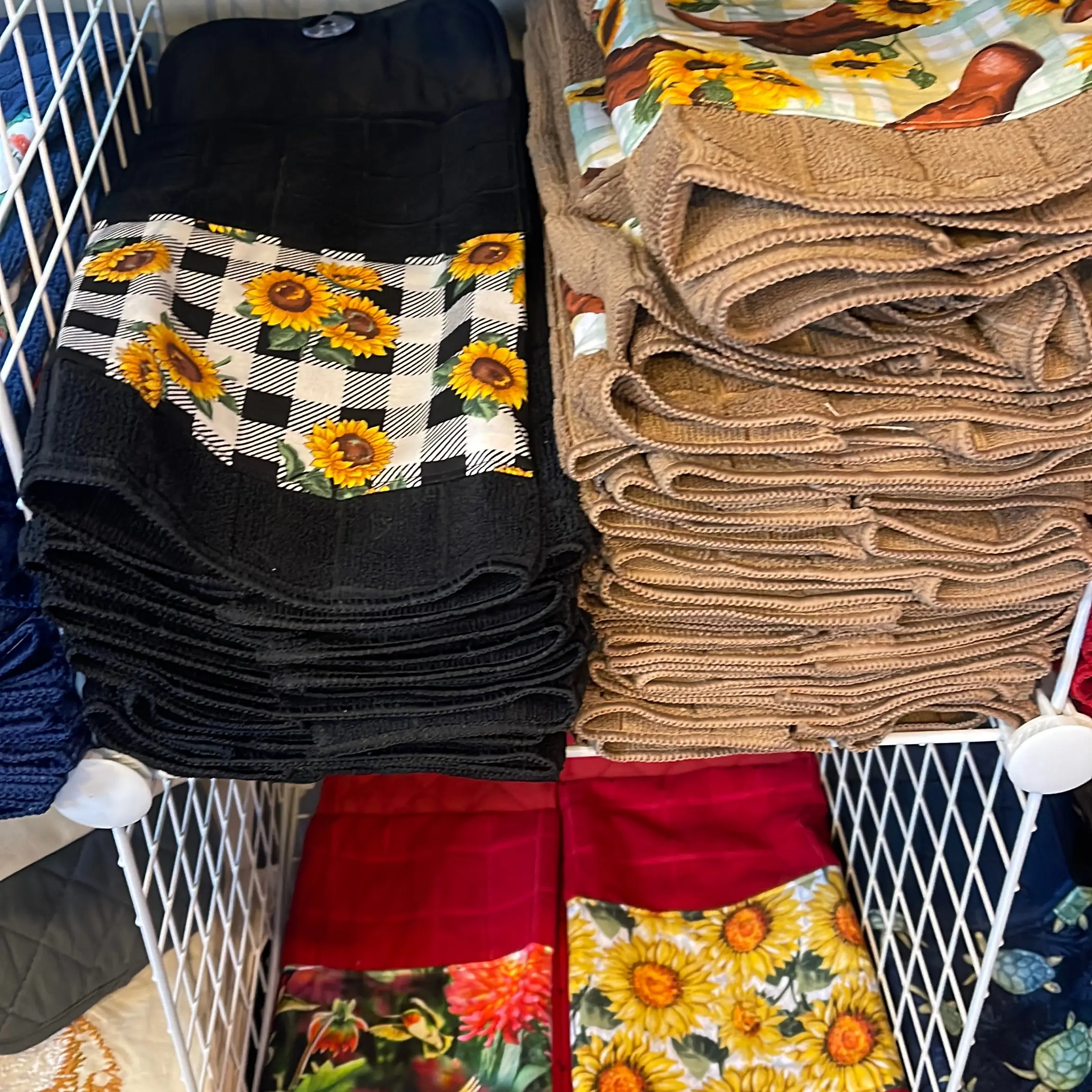Sunflower/floral kitchen towels