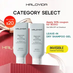 HALOVIDA Leave-in Dry Shampoo Gel, Instant Oil Absorption, Invisible Volume, Long-Lasting Oil Control, 4D Hyaluronic Acid, Silk Protein, Lightweight & Refreshing, Suitable for All Hair Types, 2.28oz, Gentle & Smooth,#SummerVibes #petlovers