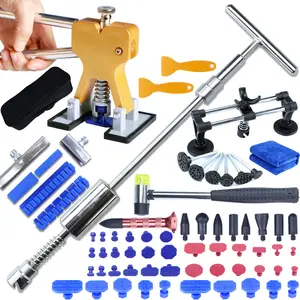 Car Dent Repair Kit Includes Paintless Dent Puller and Pads, High-Quality Reusable Body Damage Repair Tools, Suitable for Door Ding and Hail Damage