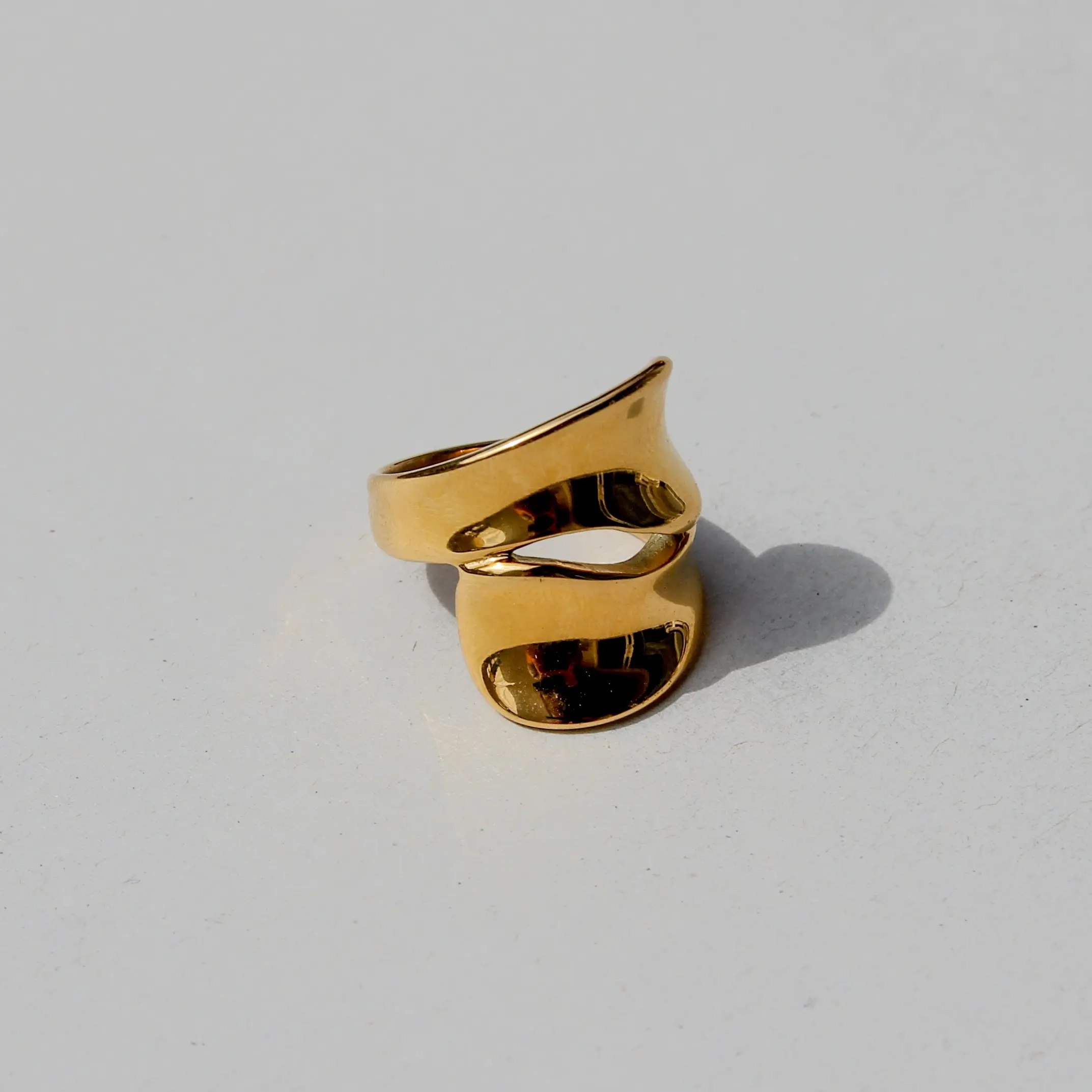 Flow Ring 18K Gold Plated Chunky Statement Ring, Irregular Chunky Ring, Bold Ring, fashion statement,  Waterproof ring, trendy ring, tarnish free, Gift, Engagement, Wedding, Anniversary, Party, Other