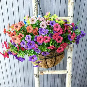 12pcsUpgrade Your Table Scape Beautiful Purple Violet & Eucalyptus Centerpiece for Dining Room Wedding Party Decor Decorative Fruit Plants Ornaments White Flower room decor for men fall decorations flowers bouquet Set Nature