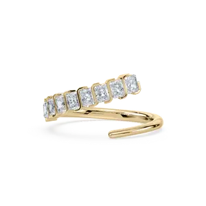 Signature S Bezel Asymmetrical Radiant Ring