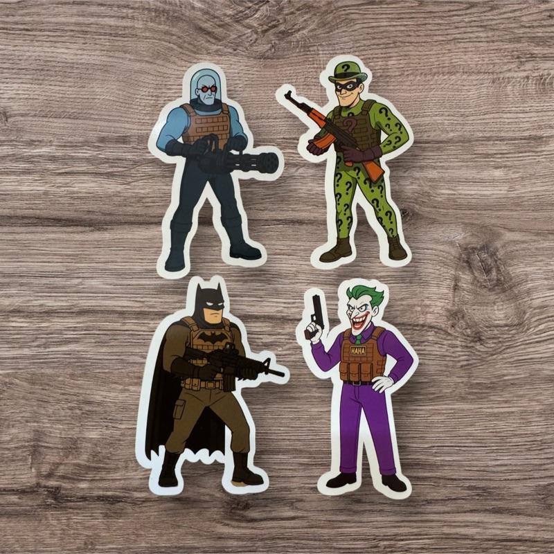 Batman Tactical Sticker Pack Featuring Batman Joker and Other Characters for Fans