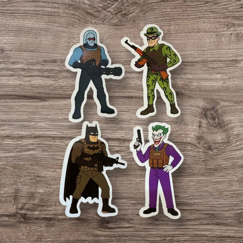 Batman Tactical Sticker Pack Featuring Batman Joker and Other Characters for Fans