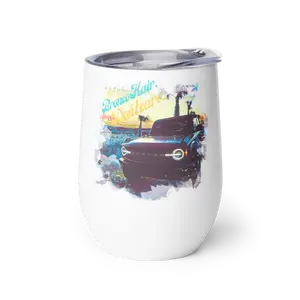 Bronco Hair, Don't Care Wine tumbler