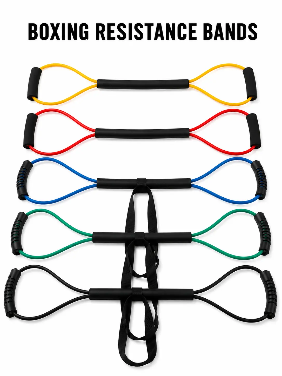 Boxing Resistance Trainer with Elastic Band Resistance Rope - Speed Sparring, Muay Thai, Air Punching Combat Fitness Equipment