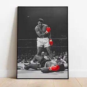 [SALE UP TO 43%] Muhammad Ali Boxing Poster, Vintage Sports Wall Art, Iconic Motivational Home Decor Print, Gift for Athletes or Boxing Enthusiasts [UNFRAMED]