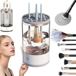 Beauty Swirl Cosmetic Brush Cleaner, Brush Cleaner Upgraded 7000 RPM Automatic Spinning Makeup Brush Cleaner Deep Cleaning for All Size Makeup Brush