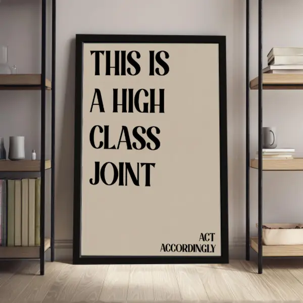 Funny Quirky Humor Smoking-Inspired Canvas Poster - Minimalist Wall Art with Optional Frame, Adult Gift for Bedroom, Living Room Decor (Demon Slayer Themed)