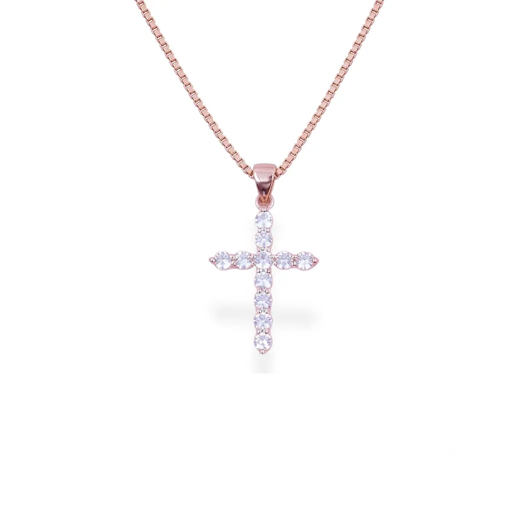 Clarity Cross Necklace Icy Cross Pendant