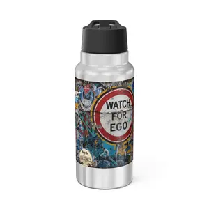 32oz Graffiti Gator Tumbler – 'High Road' Insulated Leak-Proof Double Wall Mug