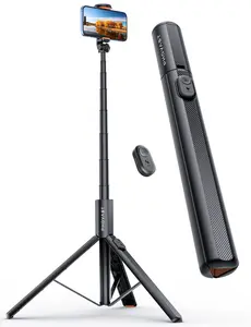 PHOVAST Phone Tripod, Extendable Selfie Stick for Cell Phone＆Camera Photo Video Kits, Phone Tripod Stand Holder with Remote Compatible with iPhone Android, Camera