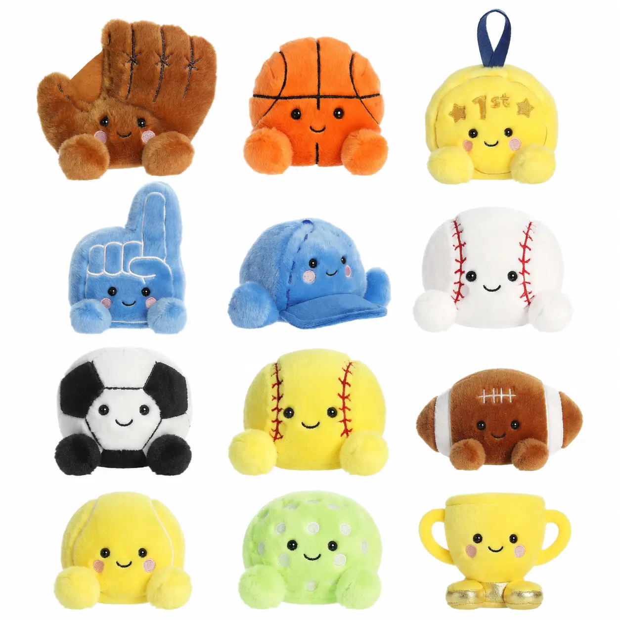 Palm Pals Adorable Sports Family Cute Mini Soft Plush Collectable Stuffed Animal