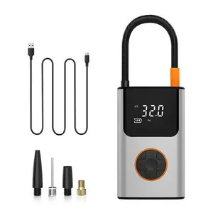 Tire Inflator Portable Air Compressor with Auto Shutoff and Pressure Gauge up to 150 PSI - Portable Air Compressor, Air Pump for Car Tires, Power Bank and Emergency Flashlight