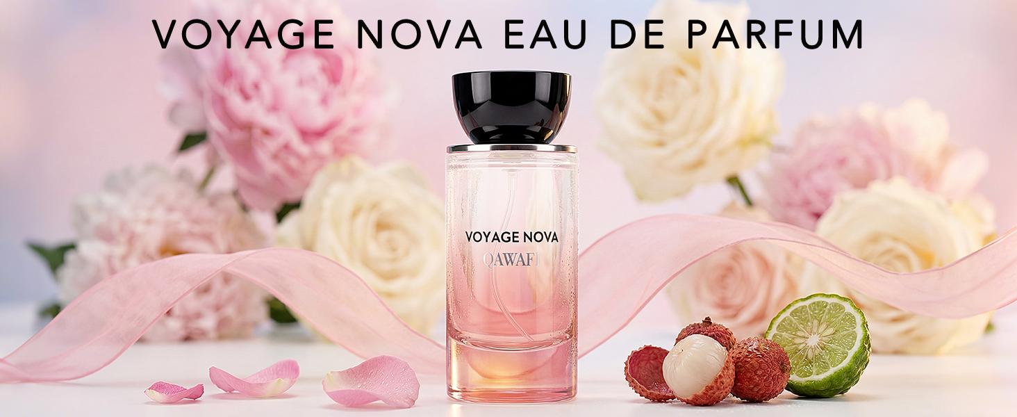 QAWAFI VOYAGE NOVA 2-Pack | Rose Fruity Floral Scent | Extrait De Parfum 2 x 50ml | 8H+ Long Lasting