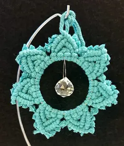 Custom 5” macrame sun catcher with crystal prism
