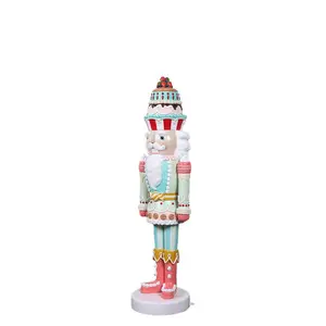 Small Pastel Nutcracker Candy Cake Statue