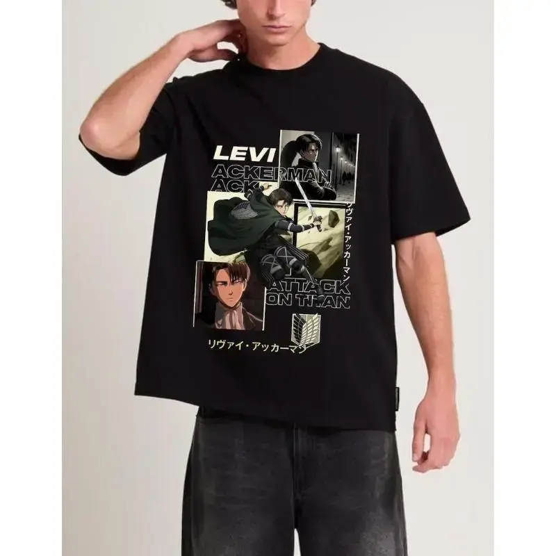 Levi Ackerman Graphic Tee - Unisex Anime T-Shirt, Attack on Titan Fan Shirt - Casual Wear for Otaku, Anime Lover Gift - Short Sleeve JerseyFather's Day Gift zzh66